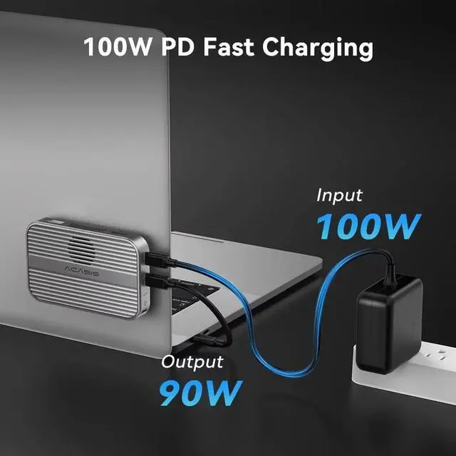 Alt view image 5 of 6 - Acasis 10Gbps Magnetic Docking Station & SSD Enclosure for iPhone 16 Series