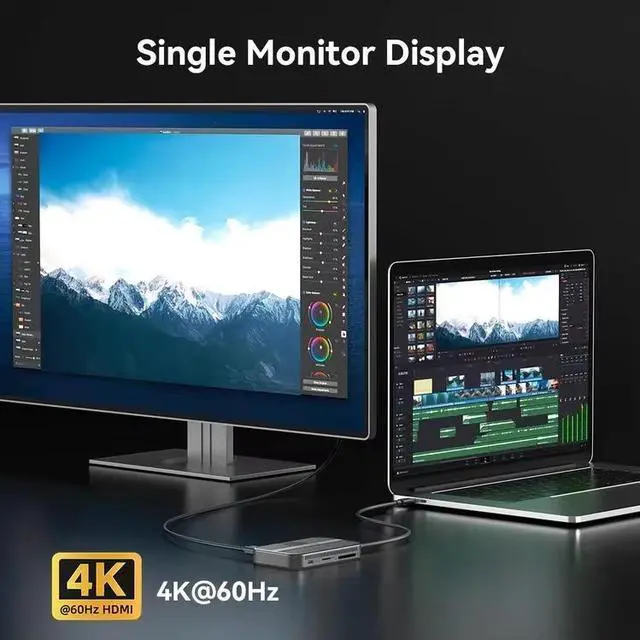 Alt view image 4 of 6 - Acasis 10Gbps Magnetic Docking Station & SSD Enclosure for iPhone 16 Series