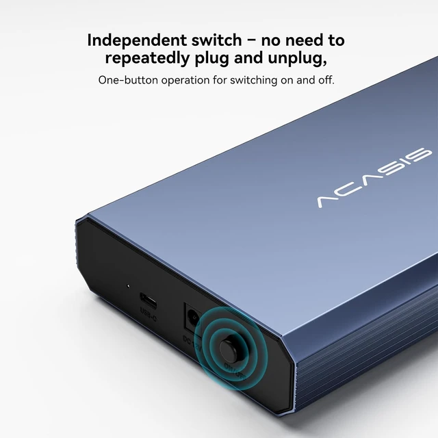 Alt view image 6 of 7 - ACASIS 6Gbps Hard Drive Enclosure for 3.5/2.5In SATA SSD/HDD Aluminum Shell
