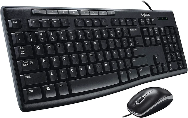 Alt view image 3 of 7 - MK200 Full Size Wired Keyboard and Mouse Combo with Media Keys