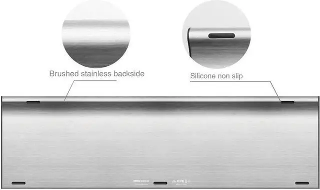 Alt view image 3 of 7 - Arteck HB192 Universal Bluetooth Keyboard Multi-Device Stainless Steel Full Size Wireless Keyboard for Windows iOS Android Computer Desktop Laptop Surface Tablet Smartphone Rechargeable Battery
