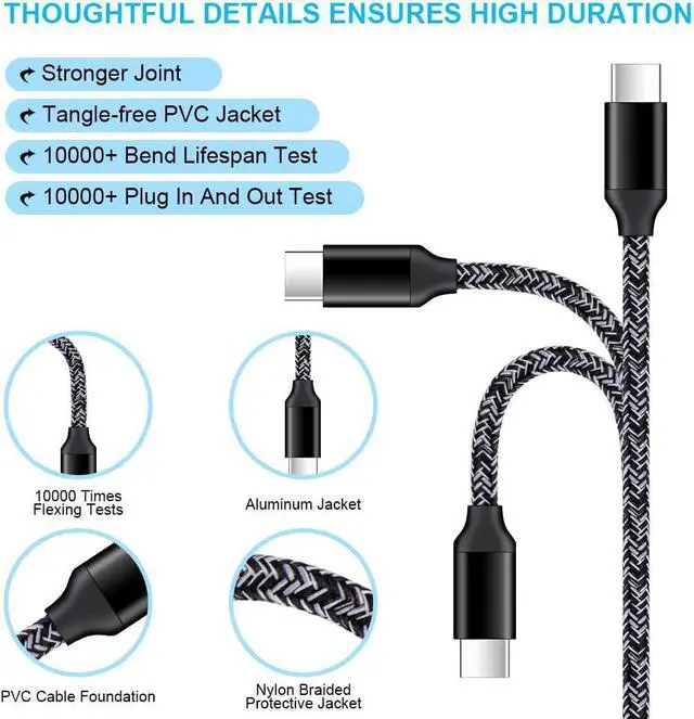 Alt view image 5 of 7 - Wall Charger with Type C Fast Charging Cable Compatible Sumsung Galaxy S20 A20 A21 A51 S10E S9 A20 A50 A70 Note 20 LG Stylo 6/5/4 G9Google Pixel 3a/2xl/4xl/5xl 2pcs Charging Block Cube + USB C Cord