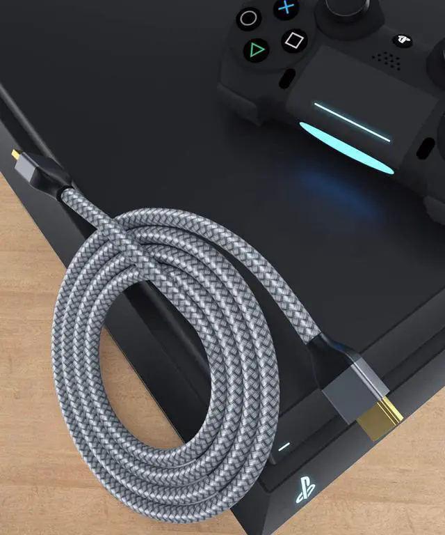 Alt view image 7 of 7 - 8K 60Hz HDMI Cable 10FT (2 Pack)48Gbps 7680P Ultra High Speed HDMI 2.1 Cord for Apple TVRokuSamsung QLEDSony LG PlaystationPS5PS4Xbox One Series XHDMI 2.0/4K 120Hz Compatible