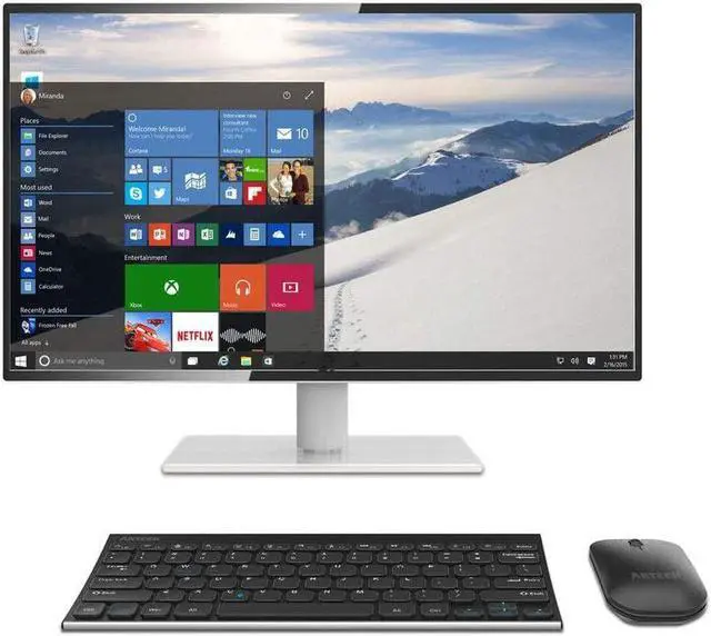 Alt view image 7 of 7 - Arteck Bluetooth Keyboard and Mouse Combo Ultra Compact Slim Stainless Full Size Keyboard and Ergonomic Mice for Computer/Desktop/PC/Laptop/Surface and Windows 10/8/7 Built in Rechargeable Battery