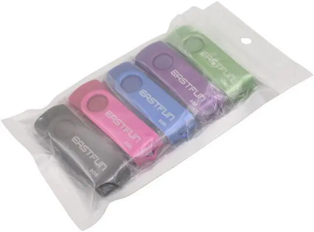 Alt view image 2 of 7 - 5 Pack 8GB USB Flash Drive USB 2.0 Flash Memory Stick Fold Storage Thumb Stick Pen (Five Mixed Colors: Black Rose Blue Purple Green)