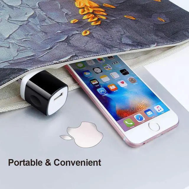 Alt view image 4 of 7 - Wall Adapter USB Wall Charger 6 Pack 1A 5V Single Port USB Plug Power Adapter Compatible iPhone 14 Plus 13 12 11 Xs XR X 8  Galaxy S22 Ultra S22+ S22 A21 S10e S9 Note 20 Google Pixel 6