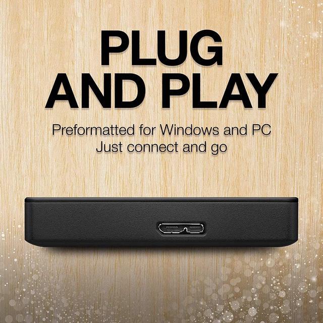 Alt view image 4 of 20 - Seagate Portable 1TB External Hard Drive HDD - USB 3.0 for PC Laptop and Mac (STGX1000400)
