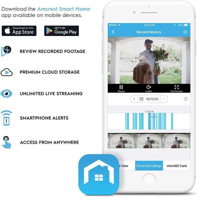 Alt view image 11 of 14 - Amcrest Video Doorbell Camera, 2.4 GHz Wi-Fi Doorbell Camera, IP55 Weatherproof, Two-Way Audio, 140º Wide Angle, AD110