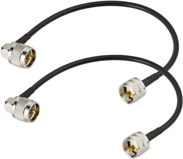 Main image of Superbat PL-259 Jumper Cable UHF (Pl259) Male to Male Low Loss Digital RG58 Coax Cable (12 Inch RG58) for HAM & CB Radio,Antenna Analyzer,Dummy Load,SWR Meter 2-Pack