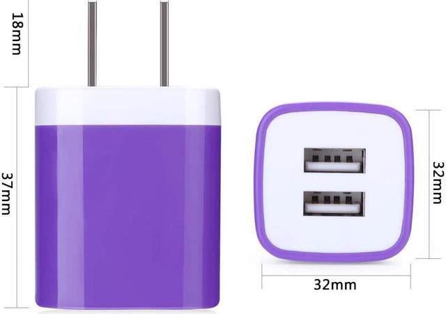 Alt view image 4 of 6 - USB Charger Plug,Wall Charger,Charging Block,5-Pack 2.1A/5V Portable Power Cube Charger Adapter Compatible for iPhone 15/14/13/12/11 Pro Max/Xs Max/XR/8/7/6S/6,Samsung Galaxy S24 S23 S22 S21,LG,Moto