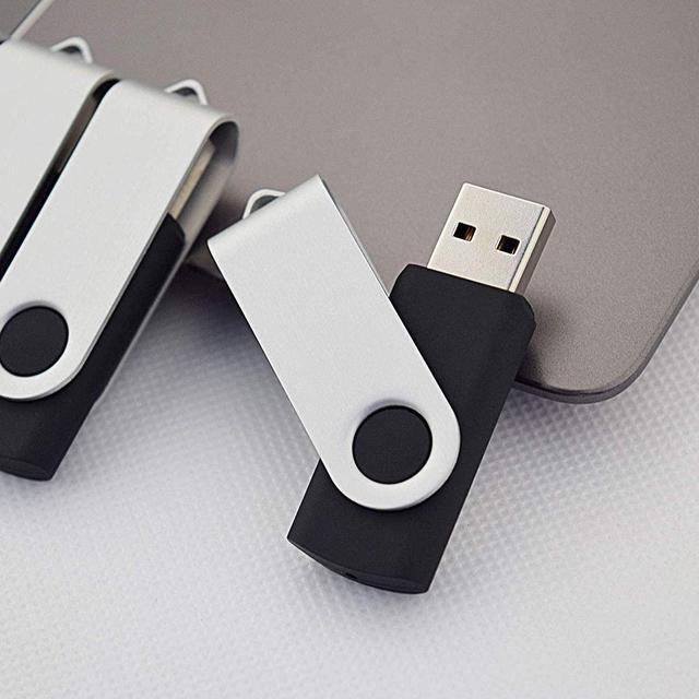 Alt view image 2 of 7 - 5 Pack 64GB USB Flash Drive 64 GB Flash Drives Thumb Drive Swivel USB Stick USB 2.0 Pen Drive (64G 5 Mixed Colors: Black Red Yellow White Purple)