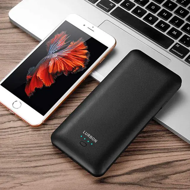 Alt view image 6 of 6 - 10000 mAh Portable Charger Power Bank,Slim External Battery Pack with Built in AC Wall Plug, USB C Cable Total 3 Different Cables Compatible with Cell Phone Tablet