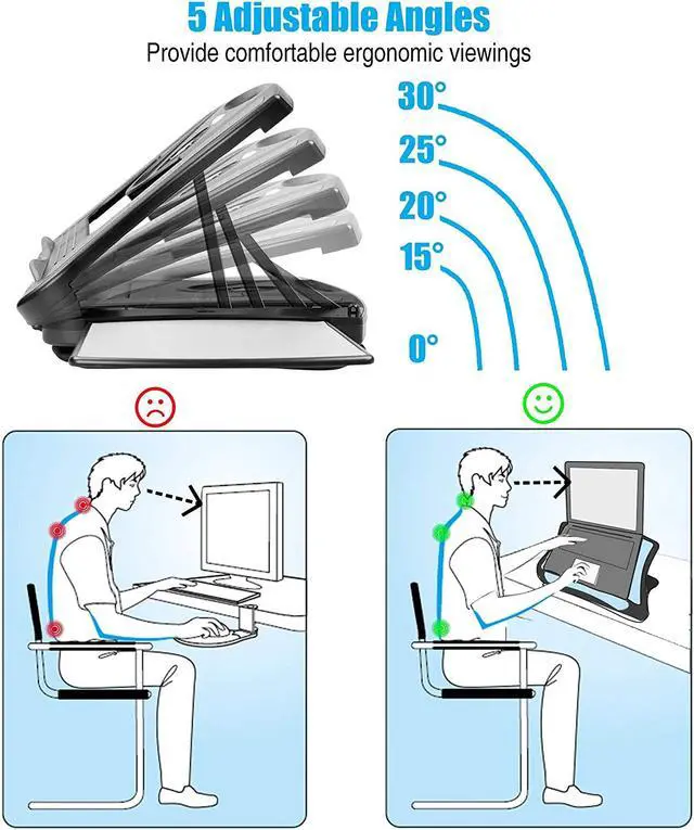 Alt view image 2 of 7 - MAX SMART Laptop Lap Pad Laptop Stand with Attached Mouse Pad Cushion and USB Cooling Fan Non-Slip Heat Shield Tablet Computer Stand for Sturdy Work Station for Home Office Bed Sofa Couch and Car