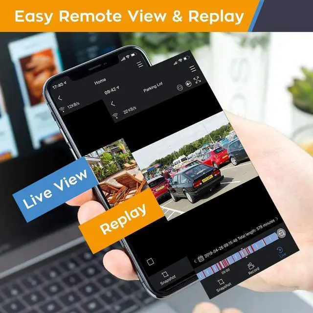 Alt view image 5 of 7 - xmartO Solar Powered Wire-Free 4MP Home Solar Security Camera Wireless System with Screen(All-Weather Solar Charge, AI Motion Detection,Spot Light and Siren,SD & Cloud Storage