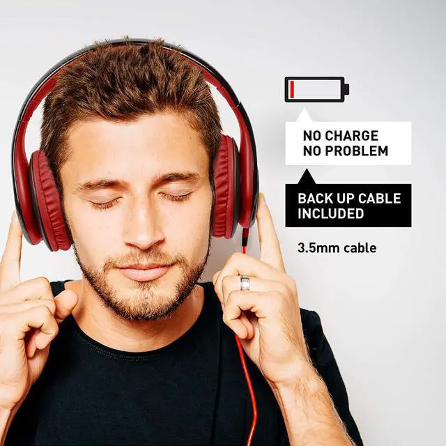 Alt view image 6 of 7 - iJoy ISO Bluetooth 5.0 Wireless Over Ear Foldable Stereo Headphones with 30 Hours Battery and Built-in Microphone, (Matte Black)