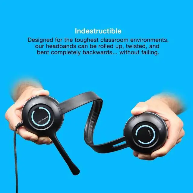 Alt view image 5 of 7 - USB Stereo Headset with Headphones and Noise Cancelling Microphone for PCs and Other USB Devices in The Office Classroom or Home (AC-5008A)