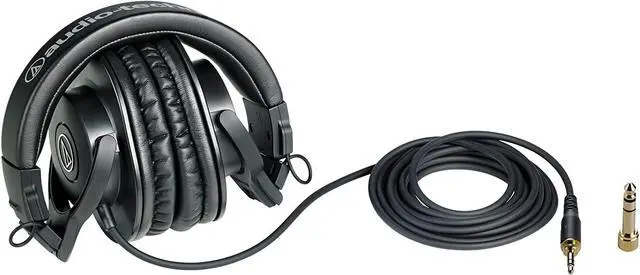 Alt view image 18 of 20 - Audio Technica ATH-M30X Closed-Back Monitoring Headphones