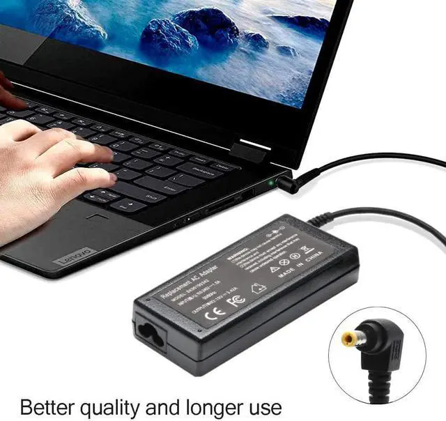Alt view image 6 of 6 - 65W Laptop AC Adapter for Acer-Aspire E15 ES1 E1 E5; E1-571 E5-575G E1-510P E1-521 E3-111 E5-511P E5-521 E5-522 E5-551 E5-571 E5-573G ES1-111M ES1-411 ES1-511 ES1-521 ES1-531 E1-572-6870