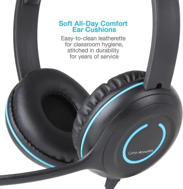 Alt view image 2 of 7 - USB Stereo Headset with Headphones and Noise Cancelling Microphone for PCs and Other USB Devices in The Office Classroom or Home (AC-5008A)