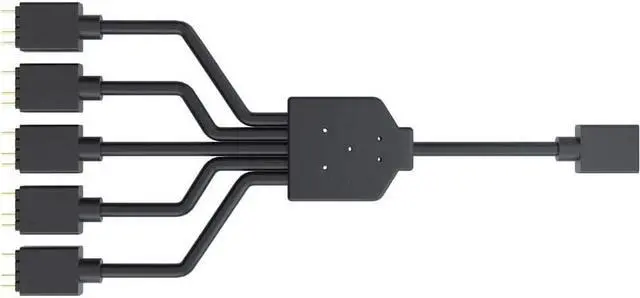 Alt view image 8 of 9 - Cooler Master 1-to-5 Addressable RGB Splitter Cable Universal 3-pin ARGB Sync on LED Strips and Fans for Computer Cases, CPU Coolers and Radiators Fans