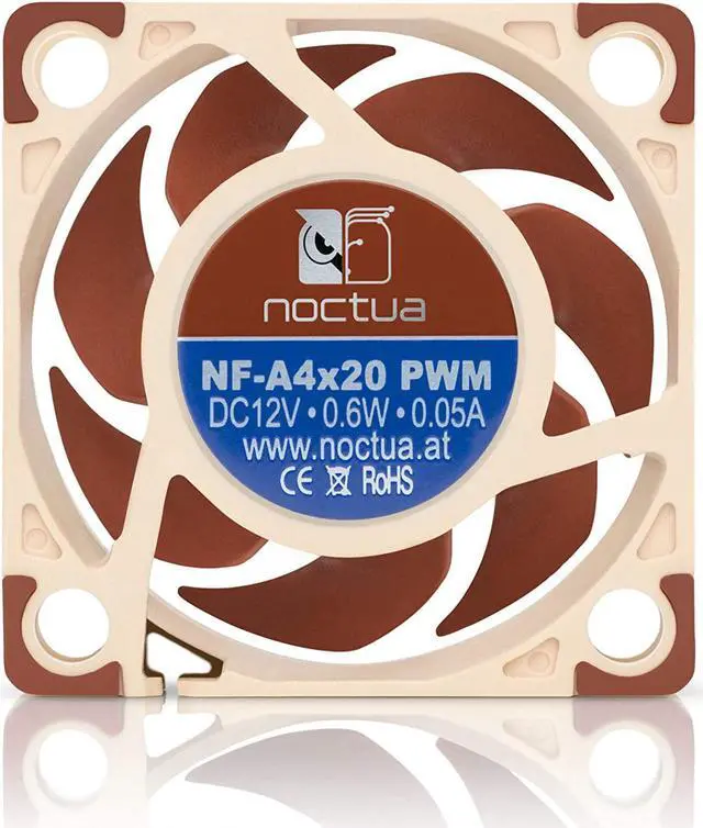 Alt view image 3 of 7 - Noctua NF-A4x20 PWM, Premium Quiet Fan, 4-Pin (40x20mm, Brown)