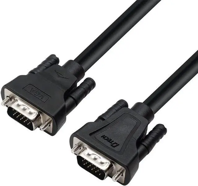 Main image of DTech VGA Male to Male Cable 10 Feet Long PC Computer Monitor Cord 1080p High Resolution (3 Meter, Black)