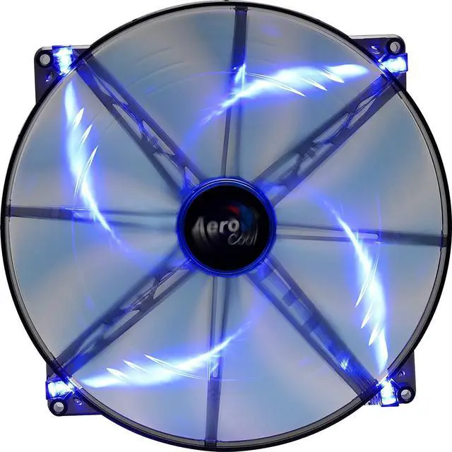 Alt view image 2 of 3 - AeroCool Silent Master 200mm Blue LED Cooling Fan EN55642 For Desktop