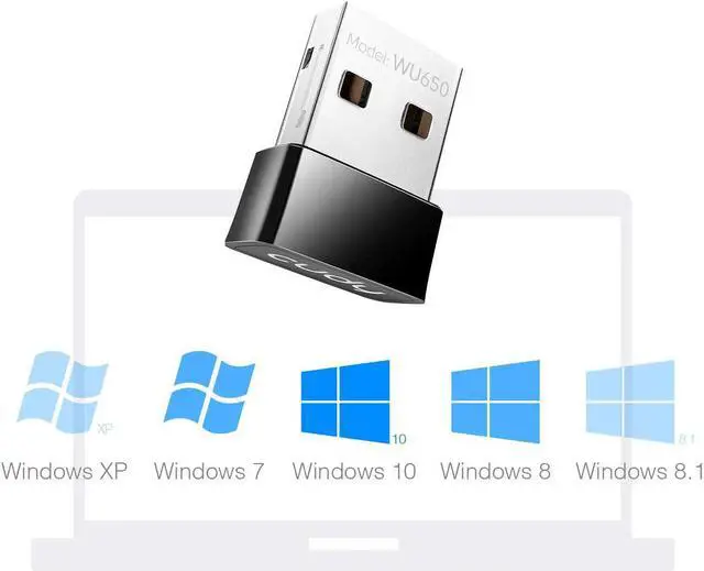 Alt view image 7 of 7 - AC 650Mbps USB WiFi Adapter for PC 5GHz/2.4GHz Wireless Dongle WiFi USB Wireless Adapter for Laptop - Nano Size Compatible with Windows XP / 7/8.x /10/11 Mac OS