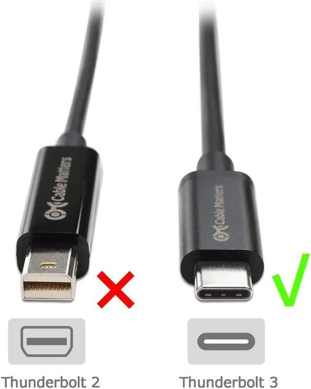 Alt view image 6 of 7 - Cable Matters USB C to DisplayPort 1.4 Cable (USB-C to DisplayPort Cable, USB C to DP Cable) Supporting 8K 60Hz in Black 6 ft - Thunderbolt 3 Port Compatible with MacBook Pro, Dell XPS 13 and More