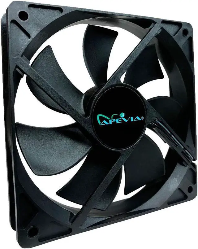 Alt view image 3 of 4 - APEVIA AF312S-BK 120mm 4pin Molex & 3pin Motherboard Black Silent Case Fan (3-pk)