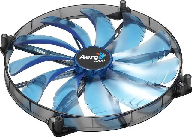 Alt view image 3 of 3 - AeroCool Silent Master 200mm Blue LED Cooling Fan EN55642 For Desktop