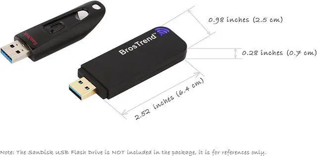 Alt view image 5 of 7 - BrosTrend 1200Mbps USB WiFi Network Adapter for Laptop Desktop PC of Windows 11/10/8/7/XP, USB 3.0, Wireless Receiver Adaptador AC1200 Dual Band 5GHz / 2.4GHz, MAC OS X, WLAN Stick