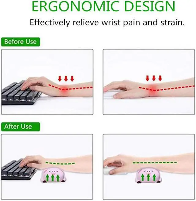 Alt view image 5 of 7 - Small Wrist Rest Mouse Pad, Mini Cute Ergonomic Mousepad Memory Foam Design Pig Shape Wrist Support Pillow Rest Cushion Mat for Office Computer Laptop,Comfortable and Pain Relief(Starry Sky)