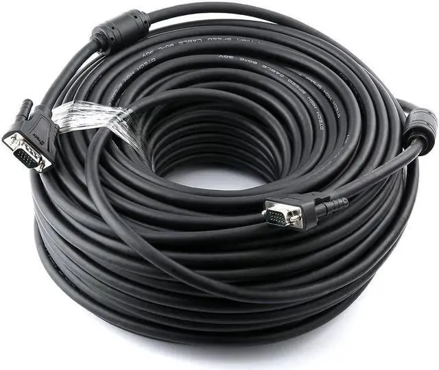 Alt view image 7 of 7 - DTech 50 Feet VGA Monitor Cable Male to Male Cord 1080p High Resolution (15m)