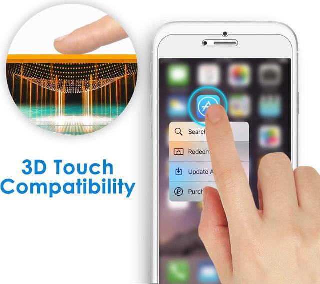Alt view image 4 of 6 - JETech 3-Pack Screen Protector for iPhone 8 Plus, iPhone 7 Plus, iPhone 6s Plus and iPhone 6 Plus, Tempered Glass Film, 5.5-Inch
