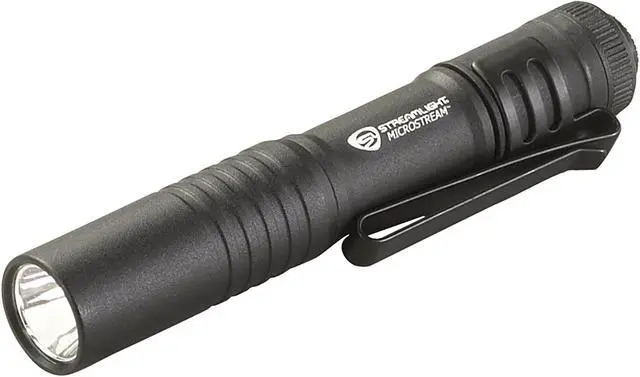 Main image of 66318 MicroStream 45-Lumen Everyday Carry Pocket Flashlight with AAA Alkaline Battery Black