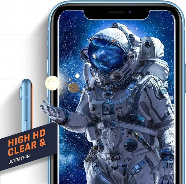 Alt view image 4 of 6 - Mkeke Screen Protector, Tempered Glass Film for Apple iPhone 11 and XR, 3-Pack Clear