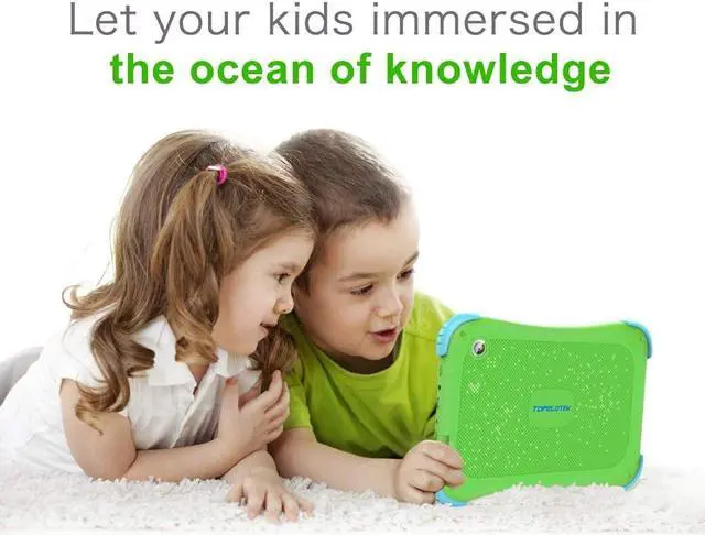 Alt view image 6 of 7 - Kids Tablet 7 Android Kids Tablet Toddler Tablet Kids Edition Tablet with WiFi Dual Camera Childrens Tablet 1GB + 16GB Parental Control, Google Play Store (Green)