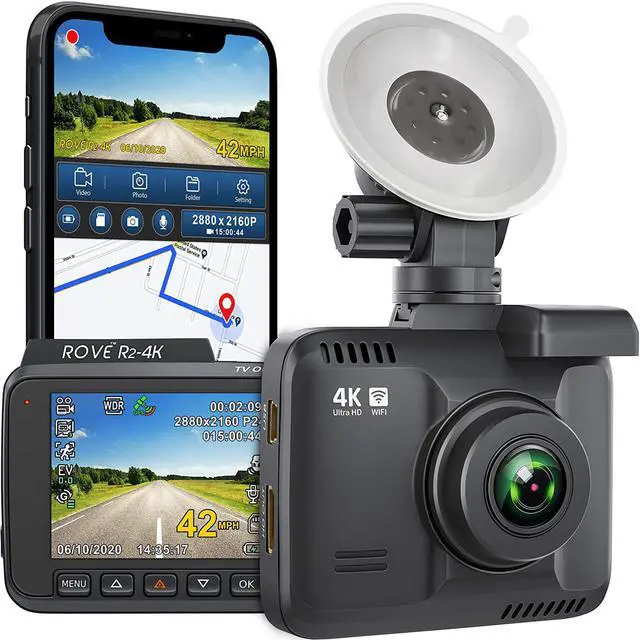 Main image of Rove R2-4K Dash Cam Built in WiFi GPS Car Dashboard Camera Recorder with UHD 2160P, 2.4" LCD, 150° Wide Angle, WDR, Night Vision