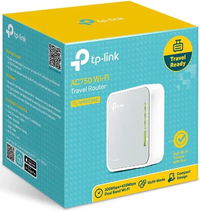 Alt view image 5 of 5 - TP-Link AC750 Wireless Portable Nano Travel Router - WiFi Bridge/Range Extender/Access Point/Client Modes, Mobile in Pocket(TL-WR902AC)