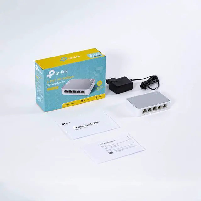Alt view image 13 of 20 - TP-Link TL-SF1005D 5-Port Fast Ethernet 10/100Mbps Unmanaged Desktop Switch