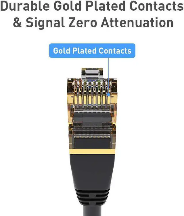 Alt view image 6 of 7 - Ethernet Cable RJ45 Cable 26AWG Cat 8 6Feet (2 Pack) LAN High Speed Network Cable with Gold Plated RJ45 Connector 40Gbps 2000Mhz S/FTP LAN Wires for Gaming Xbox Modem Router