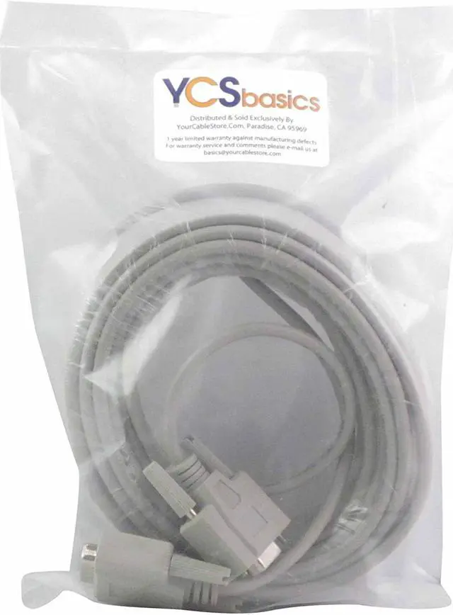 Alt view image 2 of 2 - 50 Foot DB9 9 Pin Serial / RS232 Male/Female Extension Cable