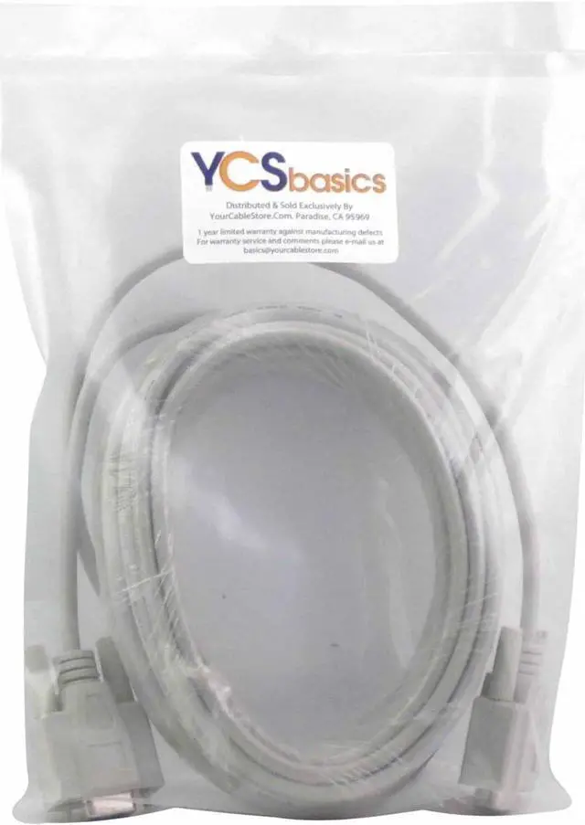 Alt view image 2 of 2 - 25 Foot DB9 9 Pin Serial / RS232 Male/Female Extension Cable