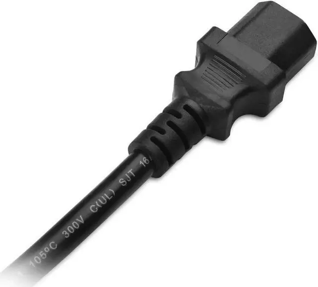 Alt view image 5 of 5 - Cable Matters 2-Pack UL Listed 3 Prong TV Power Cord 10 ft, Computer Power Cord Replacement 16 AWG, PC Power Cable/Monitor Power Cord / 13 Amps AC Power Cord (NEMA 5-15P to IEC C13)