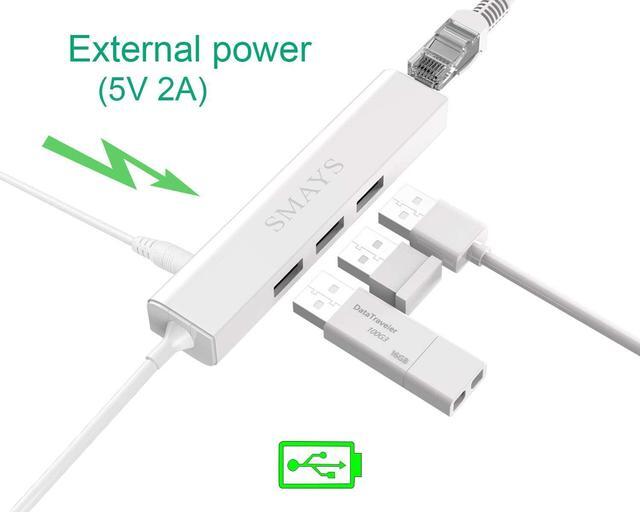 Alt view image 6 of 6 - Ethernet Adapter for TV Stick Cube, Chromecast, Tivo Stream 4K - Micro USB OTG HUB with Power Cable