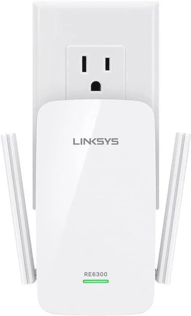 Main image of Linksys WiFi Extender, WiFi 5 Range Booster, Dual-Band Booster, Compact Wall Plug Design, 1,000 Sq. ft Coverage, Speeds up to (AC750) 750Mbps - RE6300