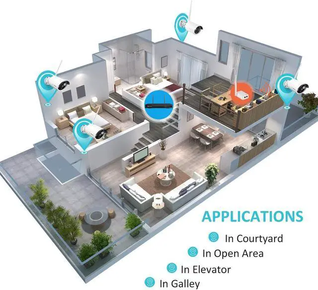 Alt view image 4 of 6 - HeimVision RR01 WiFi Range Extender for HeimVision HM241/ HM243 WiFi Security Camera System Only Compatible with HeimVision HM241/ HM243 8CH Security Camera System