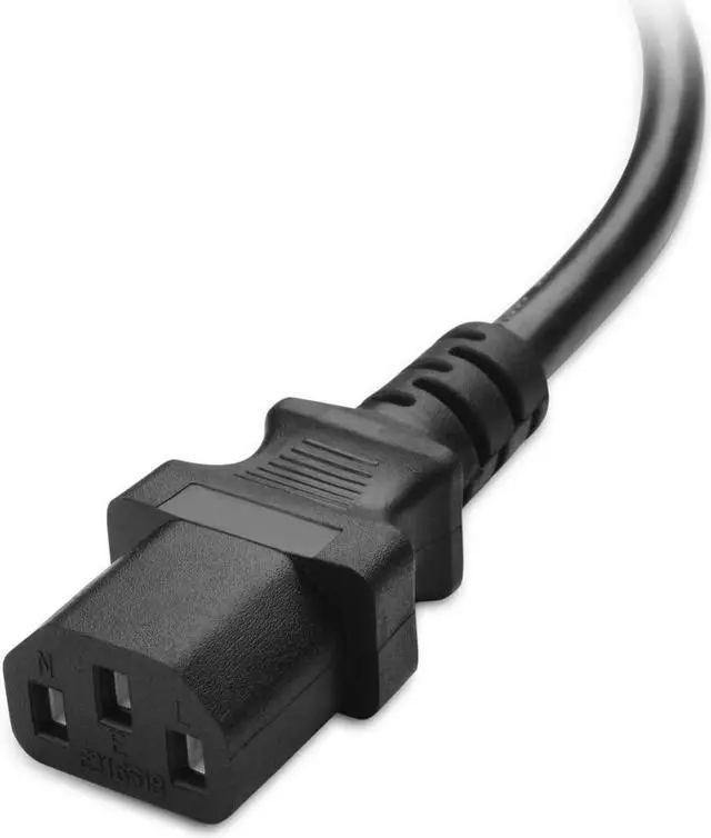 Alt view image 4 of 5 - Cable Matters 2-Pack UL Listed 3 Prong TV Power Cord 10 ft, Computer Power Cord Replacement 16 AWG, PC Power Cable/Monitor Power Cord / 13 Amps AC Power Cord (NEMA 5-15P to IEC C13)