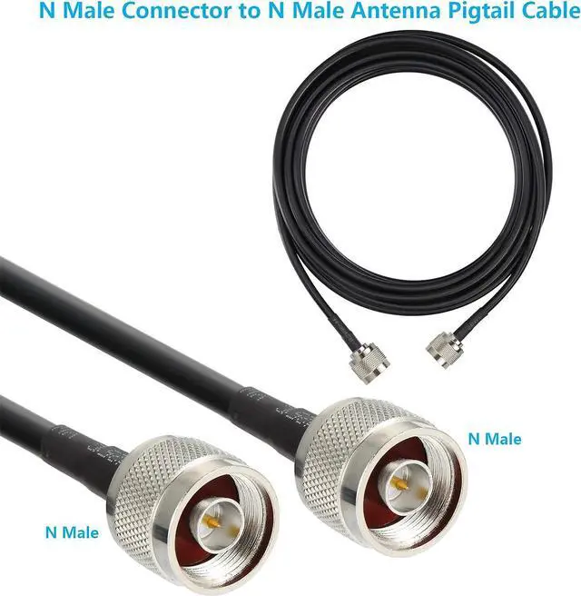 Alt view image 3 of 7 - GEMEK 10ft N Male to N Male Pure Copper Cable, Low Loss Extension Coaxial for 3G/4G/5G/6G/LTE/ADS-B/Ham/GPS/WiFi/RF Radio to Antenna or Surge Arrester Use (50 Ohm Not for TV), Welcome to consult